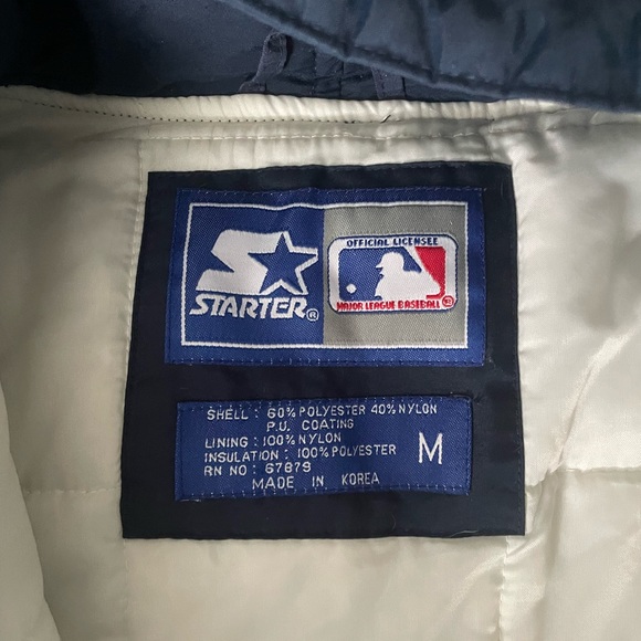 Yankees MLB 90s starter jacket hooded heavy hitter - Picture 7 of 7